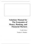 The Economics of Money&comma; Banking and Financial Markets&comma; 12e Frederic Mishkin &lpar;Solution Manual with Test bank&rpar;&Tab;