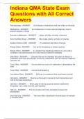 Indiana QMA State Exam Questions with All Correct Answers 