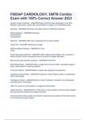 FISDAP CARDIOLOGY, EMTB Cardiac Exam with 100% Correct Answer 2023.