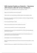 WGU Applied Healthcare Statistics &ndash; Questions with Answers 2023 All Correct Graded A&plus;&period; 