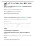 Agile Safe Scrum Master Exam Q&As Latest 2023 