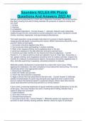 Saunders NCLEX-RN Pharm Questions And Answers 2023 A+