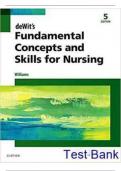 TEST BANK for deWit’s Fundamental Concepts and Skills for Nursing, 5th Edition, Patricia Williams, (Complete Download) All Chapters 1-41. in 463 Pages.