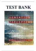 TEST BANK FOR SENSATION AND PERCEPTION, 9TH EDITION, E. BRUCE GOLDSTEIN, ISBN-101133958494, ISBN-13 9781133958499