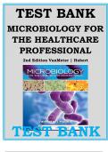 TEST BANK FOR MICROBIOLOGY FOR THE HEALTHCARE PROFESSIONAL 2ND EDITION BY VANMETER, HUBERT