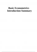  Basic Econometrics  Introduction Summary.