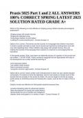 Praxis 5025 Part 1 and 2 ALL ANSWERS 100% CORRECT SPRING LATEST 2023 SOLUTION RATED GRADE A+.