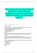 TEST BANK FOR INTRODUCTION TO MATERNITY AND PEDIATRIC NURSING&comma; 8TH EDITION BY GLORIA LEIFER CHAPTER 1-34 COMPLETE GUIDE A&plus;