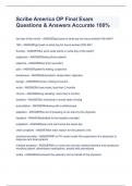 Scribe America OP Final Exam Questions & Answers Accurate 100&percnt;