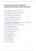 Scribe America OP Final Exam  Questions & Answers 100&percnt; Accurate