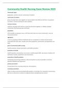 latest Community Health Nursing Exam Review 2023&period;
