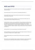 NCE and CPCE  exam 2023 with 100&percnt; correct answers