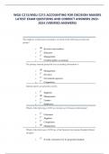 WGU C213&sol;WGU C213 ACCOUNTING FOR DECISION MAKERS  LATEST EXAM QUESTIONS AND CORRECT ANSWERS 2022- 2024 &lpar;VERIFIED ANSWERS&rpar;