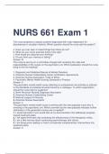 Exam (elaborations) NURS 661 