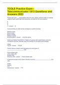 TCOLE Practice Exam - Telecommunicator 1013 Questions and Answers 2023