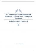 2023 ATI RN Concept-Based Assessment, Proctored Exam for Level 1|Complete Test Bank Includes Online Practice A 