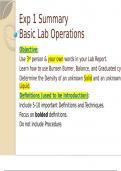 Basic Lab Operations Lab Report