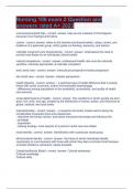 Nursing 106 exam 2 Question and answers rated A&plus; 2023