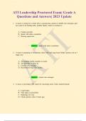 ATI Leadership Proctored Exam| Grade A Questions and Answers| 2023 Update