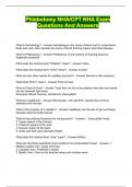 Phlebotomy NHA&sol;CPT NHA Exam Questions And Answers