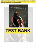  Test Bank Anatomy and Physiology the Unity of Form and Function 9th Edition Saladin