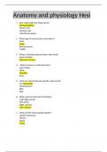 Nursing HESI&colon; Anatomy and physiology Hesi