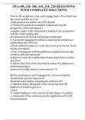 PSA 100&comma; 120&comma; 200&comma; 610&comma; 210&comma; 220 QUESTIONS WITH COMPLETE SOLUTIONS