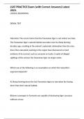 LSAT PRACTICE Exam &lpar;with Correct Answers&rpar; Latest 2023&period; 