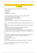 EMT Final Exam Prep Questions & Answers. A+ Guide