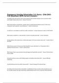 Emergency Nursing Orientation 3&period;0&colon; Burns - ENA-ENO-C36 Questions With Correct Answers 