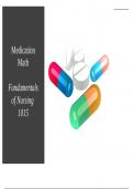 SU21.Medication Math PASS 1015>Medication Math Fundamentals of Nursing 1015