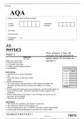  AQA AS PHYSICS Paper 2 JUNE 2022 QUESTION PAPER