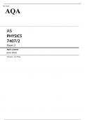  AQA AS PHYSICS Paper 2 JUNE 2022 FINAL MARK SCHEME