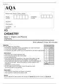 AQA AS CHEMISTRY Paper 2 JUNE 2022 QUESTION PAPER>Organic and Physical Chemistry
