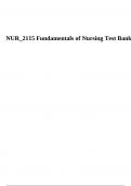  NUR_2115 Fundamentals of Nursing Test Bank.