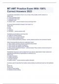 MT AMT Practice Exam With 100&percnt; Correct Answers 2023