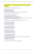 World History A Cumulative Exam Review &lpar;with errorless solutions&rpar;
