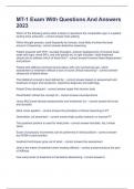 MT-1 Exam With Questions And Answers 2023