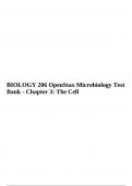 BIOLOGY 206 OpenStax Microbiology Test Bank - Chapter 3: The Cell.