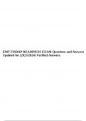 EMT FISDAP READINESS EXAM Questions and Answers Updated for (2023/2024) Verified Answers.
