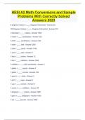 HESI A2 Math Conversions and Sample Problems With Correctly Solved Answers 2023