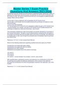 Master Series 7 Exam Practice  &lpar;Questions And Answers 2023-2024&rpar;