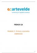 Filled-in course French 2a