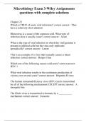 Microbiology Exam 3-Wiley Assignments questions with complete solutions