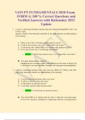 VATI PN FUNDAMENTALS 2020 Exam FORM A| 100 % Correct Questions and Verified Answers with Rationales| 2023 Update