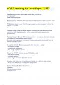 AQA Chemistry As Level Paper 1 2023 A&plus; solutions 