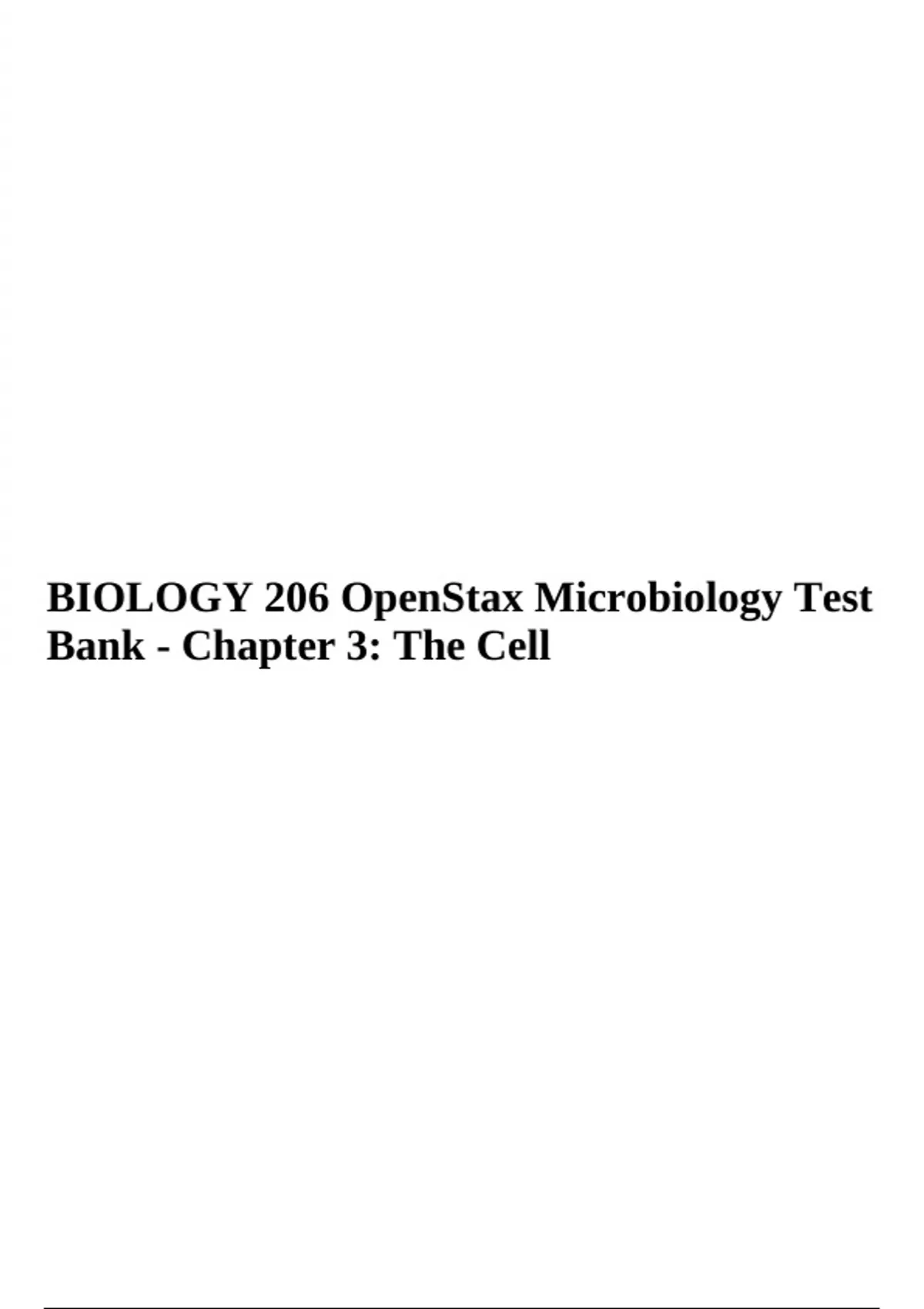 OpenStax Microbiology Test Bank Chapter 01 An Invisible World
