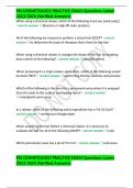 PSI COSMETOLOGY PRACTICE EXAM Questions Latest 2023&sol;2024 &lpar;Verified Answers&rpar;