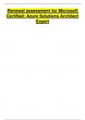 Renewal assessment for Microsoft Certified&colon; Azure Solutions Architect 