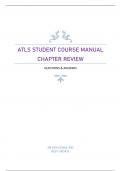 ATLS STUDENT COURSE MANUAL CHAPTER REVIEW - QUESTIONS & ANSWERS DR KEN EVANS, MD BEST UPDATE